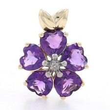 Pendentif Fleur En Or Jaune