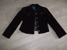 Ensemble CHRISTIAN LACROIX simili daim noir veste + pantalon 38  TBE