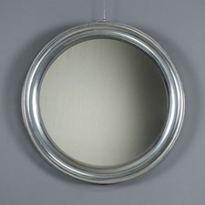 Miroir Rond Vintage Métal Chromé Design des Années 1960 Original