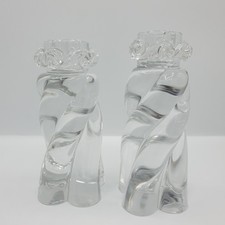 Bougeoirs En Cristal Chandelier Art Deco Baccara  Model Aladin avec défauts