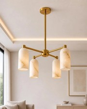 Lustre en pierre et laiton