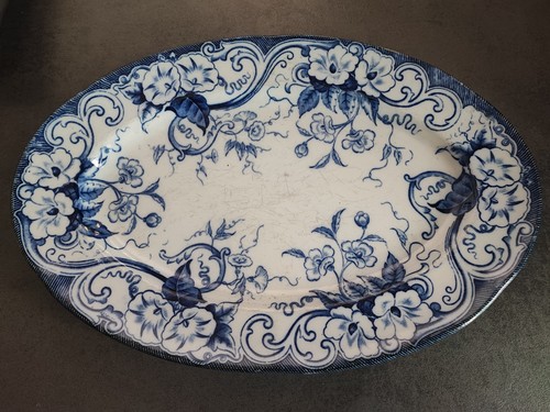 Plat ancien bleu creil - ancien,