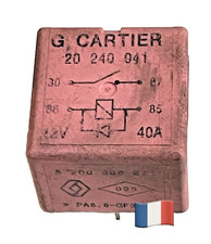 8200308271 / 20240041 Relais Rose 4 broches G. CARTIER 12V 40A Renault Dacia OEM