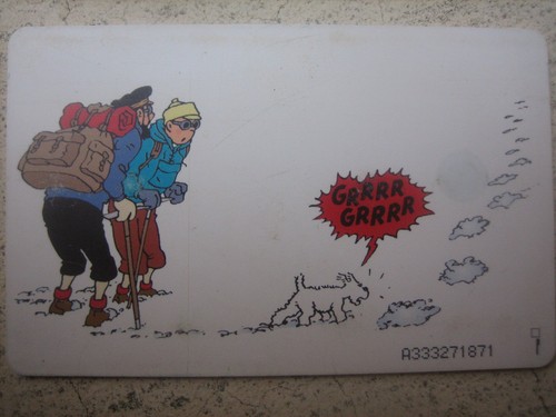 Carte téléphonique tintin - carte,