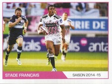 005 STADE FRANCAIS RETROSPECTIVE 2014-2015 TOP 14 STICKER PANINI RUGBY 2016