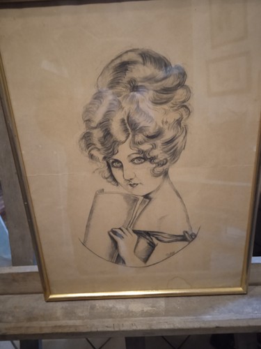 Elegante lithographie art deco - art,