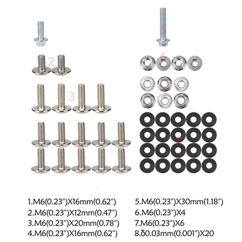 Plastics body bolt kit - plastics,