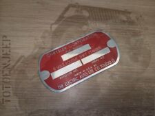 plate plaque plaquette ALU DODGE chevy DEMARREUR 6V 3/4T WC .. jeep willys ww2