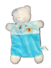Doudou plat ours bleu - , papillon