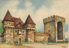 Carte postale-Cahors.La Barbacanne-Illustrateur.Barday-Ed.Barré.Dayez-Cla.A