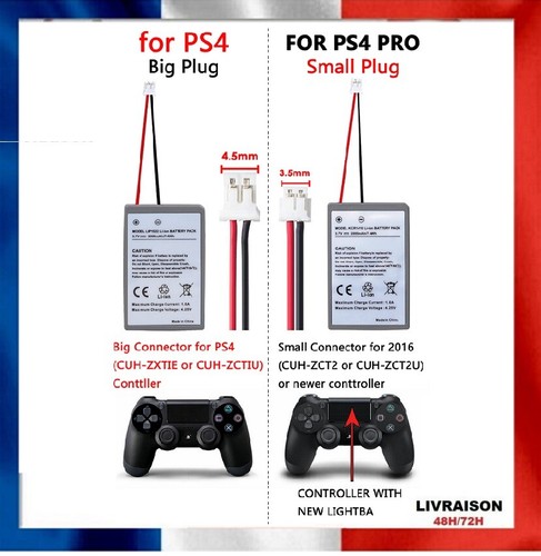 Batterie manette pour sony ps4 - manette,