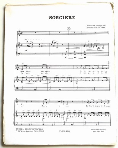 Partition vintage sheet - , music