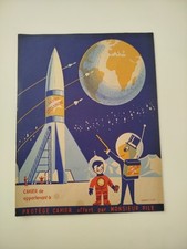 Conquête de la Lune Fusée spatiale 1960 Pile Leclanché Espace Cosmos