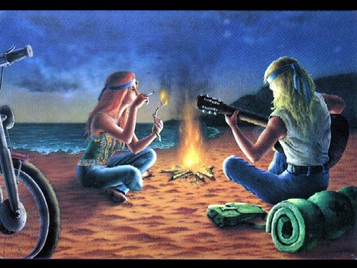 Femme hippy plage oinj - la,