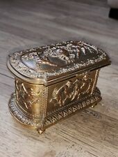 ancien coffret boîte à bijoux L Oudry bronze XIX 