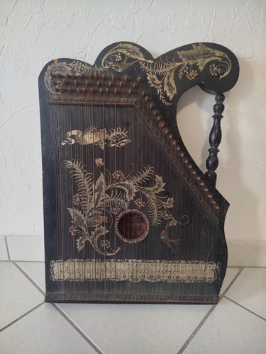 Ancienne cithare harpe - cithare-harpe, /