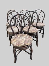Suite de six chaises en osier