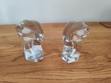 Paire têtes d'aigle cristal