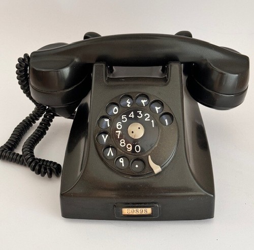 Téléphone bakélite noir - téléphone,