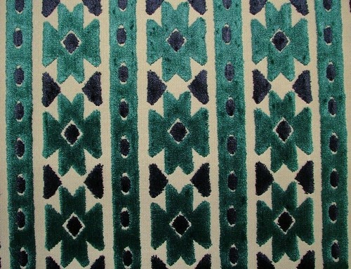 Rideau velours vert teal - en,