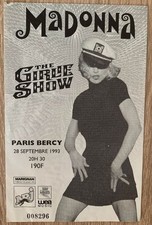 Madonna -Ticket concert The Girlie Show -N°8296 du 28 Septembre 1993 Paris Bercy