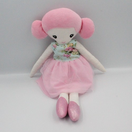 Doudou poupée chiffon rose