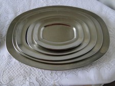 Lot 6 plats de service gigogne inox GROMARGAN WMF