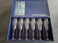 6 Flûtes A Champagne 17 Cl Cristal D'arques Modèle Dampierre 