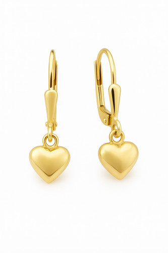 Boucles oreilles cœur 6mm - d'oreilles,