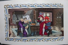 AQUARELLES DE JEAN GRADASSI-FABLIAUX DU MOYEN AGE-1958-CURIOSA-Ed. du FLEUVE