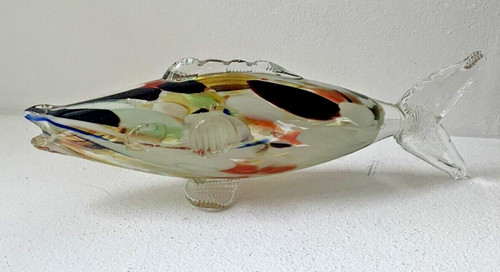 Poisson verre style murano - verre, murano.