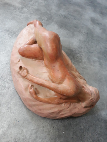 Sculpture femme nue - , allongée