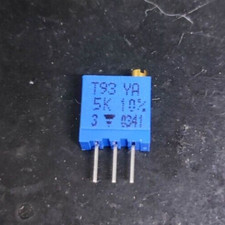 Lot de 3 trimmers / résistances ajustables multi-tours T93YA 5K 10%