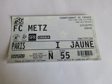 Ticket / billet  PSG - PARIS