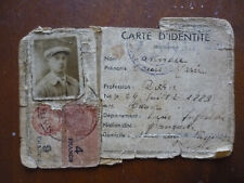 Carte d’identité ancienne