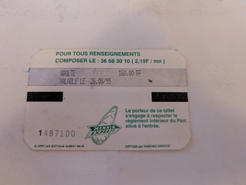 Ticket parc asterix - parc,