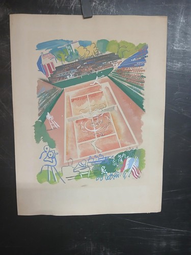 Tennis pochoir signe uzelac - pochoir,