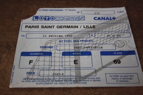 Ancien ticket psg - ticket, ))