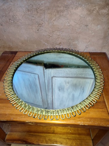 Rare miroir rond vintage - rare,