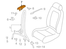 Nouveau AUDI A5 8F7 Rallonge De Ceinture De Sécurité Gauche Moteur 8F0857759