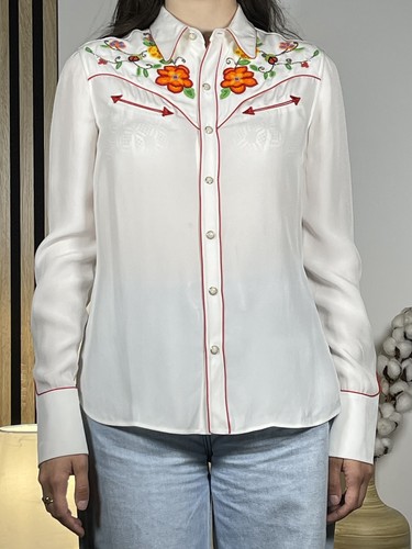 Chemise western brodée - , en