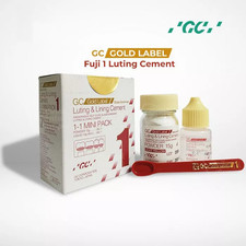 5 x GC 1 Gold Label Mini Pack Verre Ionomère Luting Cement 15g & 10g...
