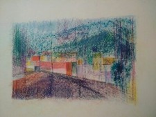 Rare grand dessin géometrique abstraction lyrique constructivisme années 40