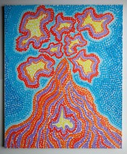 Mireille Housseau tableau abstrait signé Akoun Artprice Aborigene 1