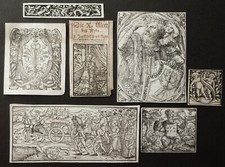Ensemble de gravures sur bois 16è - 17è