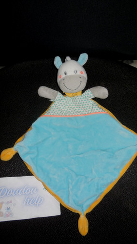 Doudou plat zèbre âne - doudou,