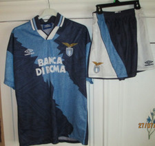 Lazio Umbro Away Shirt 1994/95 Gascoigne number 10 size Large , With shorts