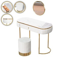 Makika Coiffeuse Table Maquillage Tiroir Miroir Commode Chambre Vanité Meuble
