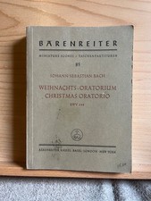 Jean-Sébastien Bach Oratorio de Noel partition de poche éd. Barenreiter n°85