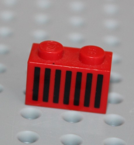 Lego red brick 1x2 - red, 3004p06